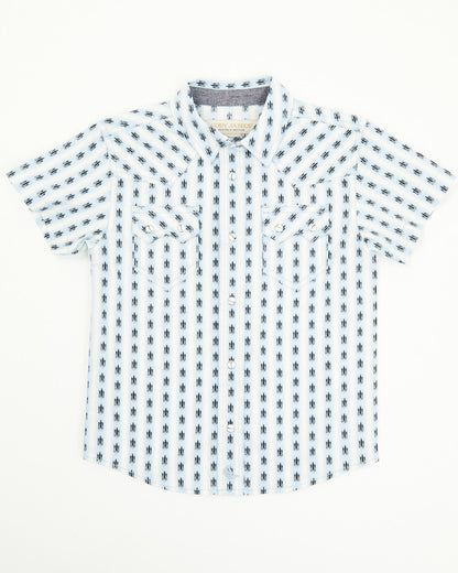 Cody James Toddler Boys' Outlaw Pass Striped Print Short Sleeve Snap W