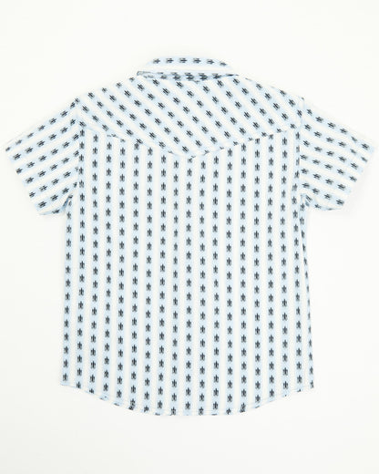 Cody James Toddler Boys' Outlaw Pass Striped Print Short Sleeve Snap W