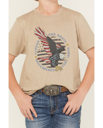 Cody James Boys' Hit Strong And Brave Short Sleeve Graphic T-Shirt