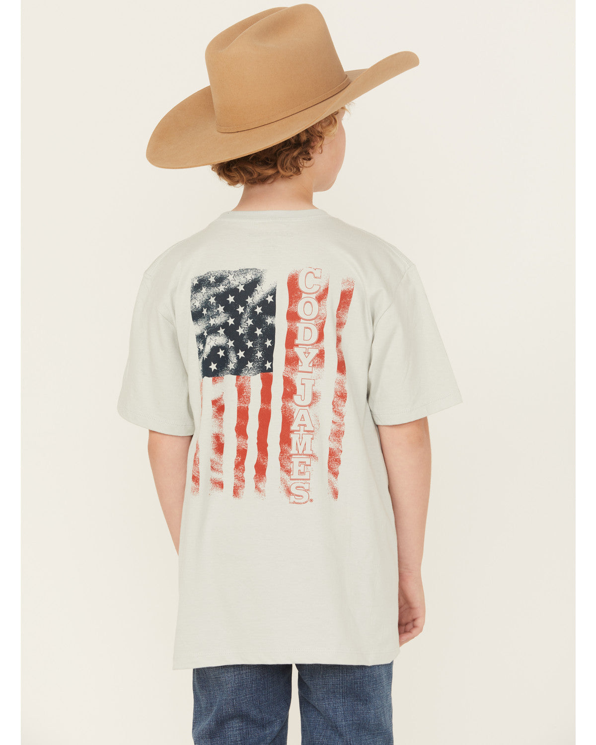 Cody James Boys' Rugged Flag Short Sleeve T-Shirt