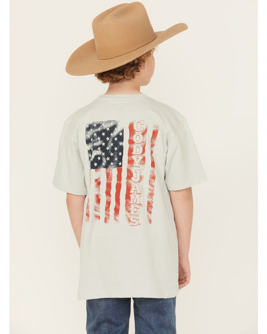 Cody James Boys' Rugged Flag Short Sleeve T-Shirt