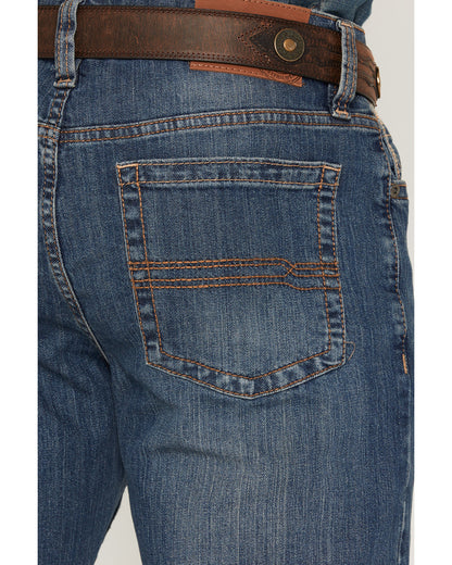 Cody James Men's Wolfstooth Wash Duke Relaxed Bootcut Stretch Denim Je