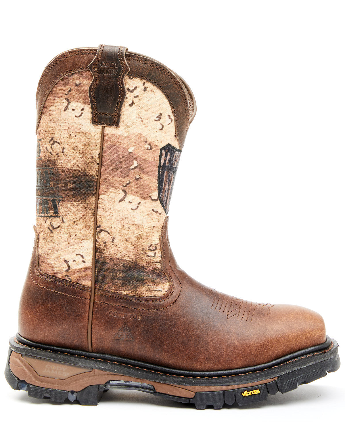 Cody James Men's 11" Camo Flag Decimator Work Boot - Composite Toe
