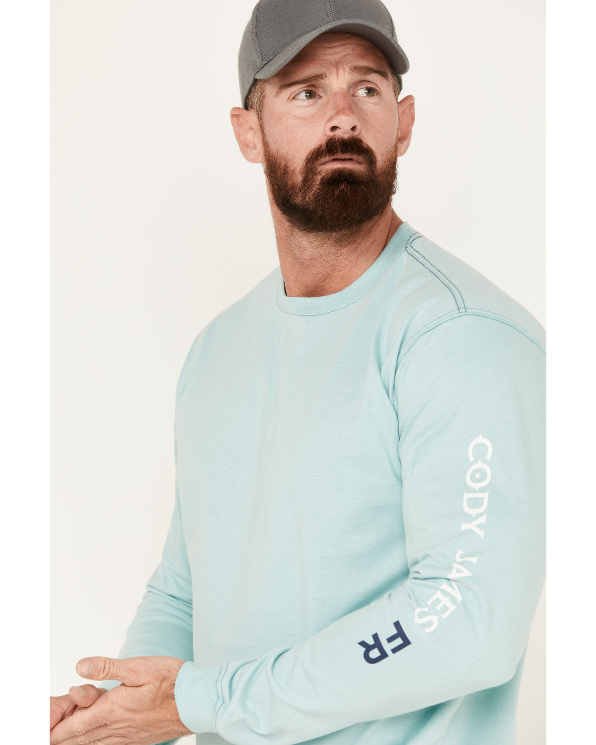 Cody James Men's FR Logo Long Sleeve Stretch Work T-Shirt - Tall