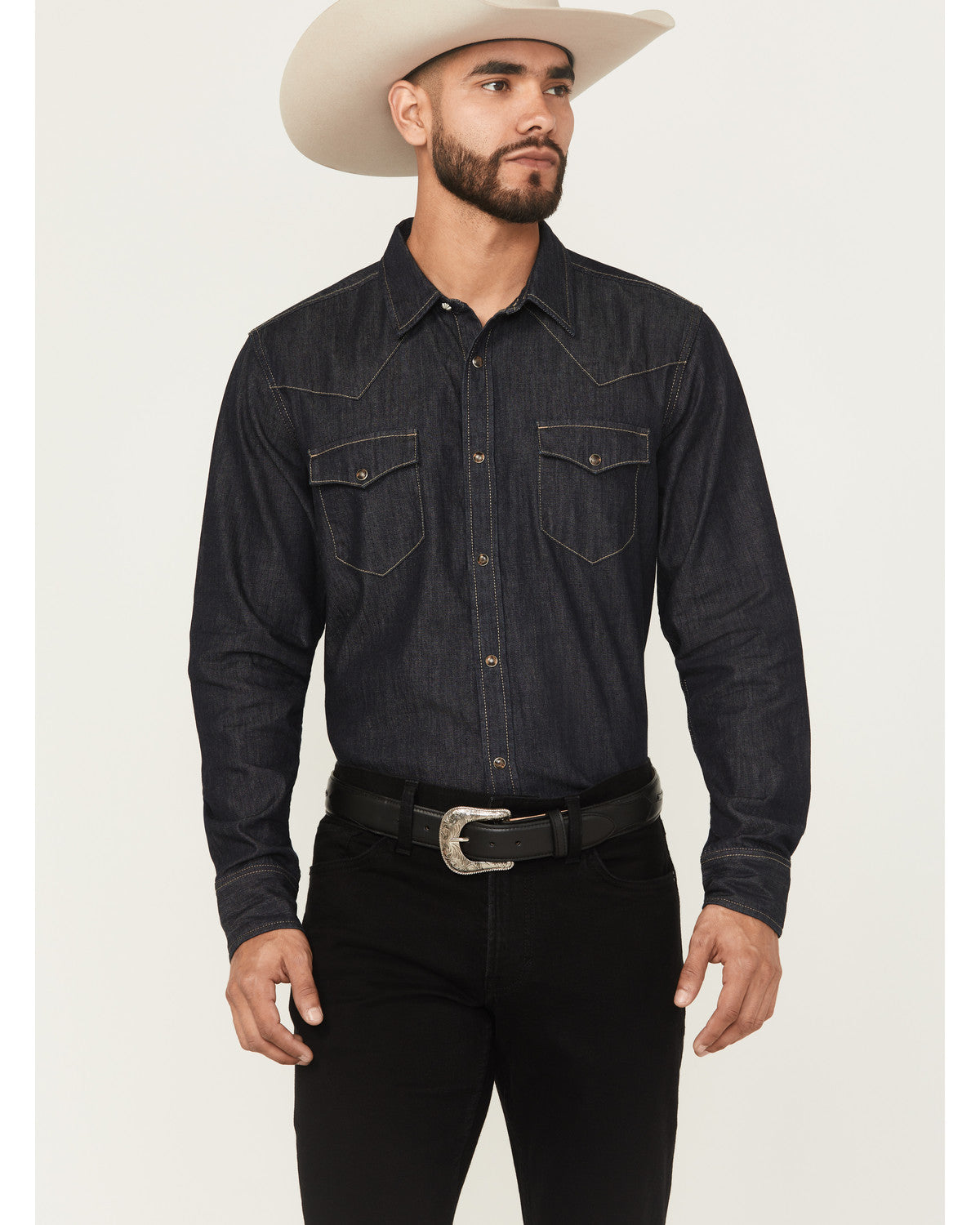Cody James Black 1978® Men's Long Sleeve Snap Denim Western Shirt