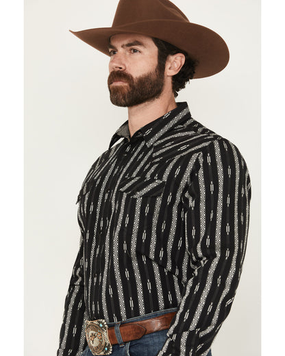 Cody James Men's Range Rover Ready Striped Long Sleeve Snap Western Sh