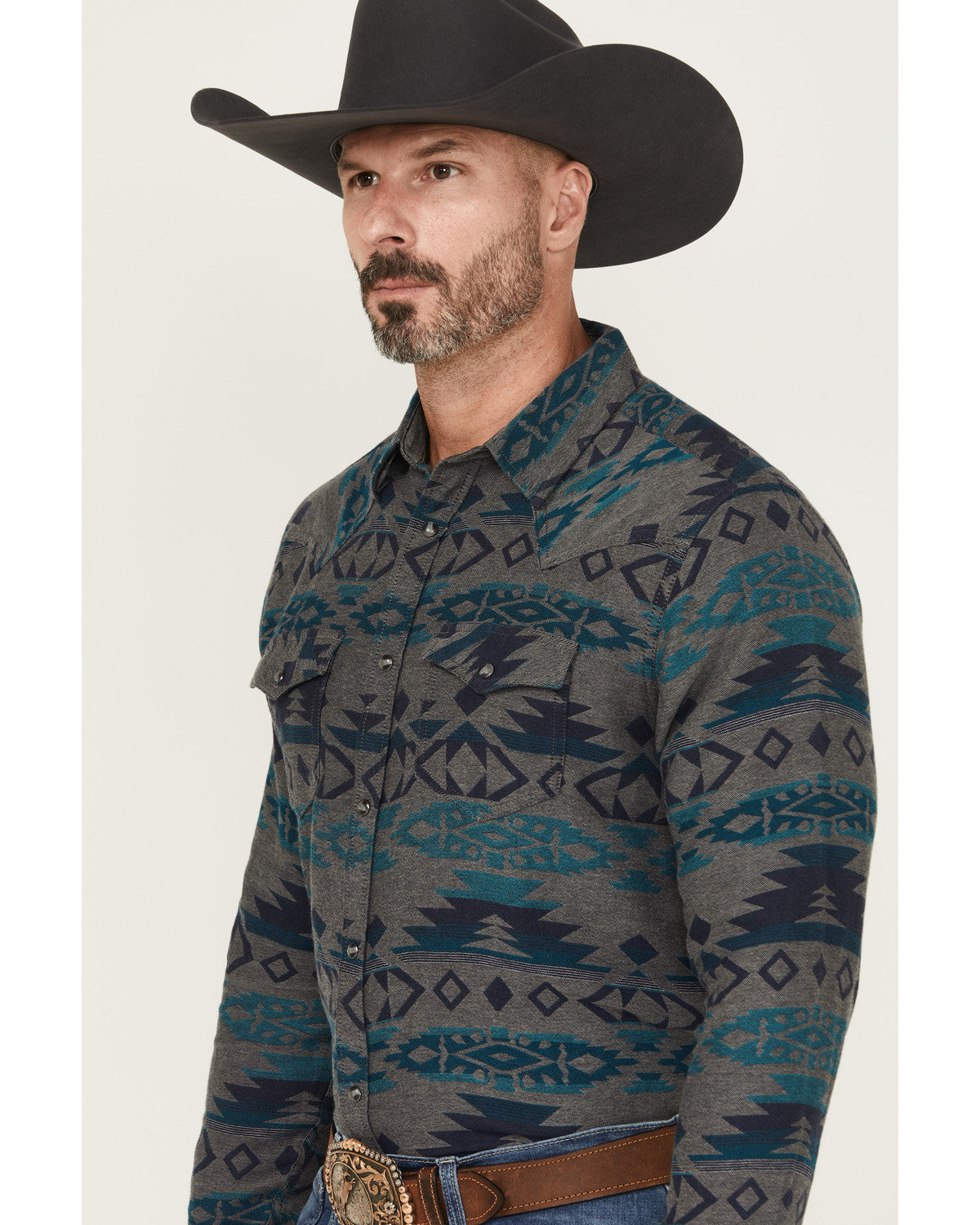 Cody James Men's Julian Southwestern Print Long Sleeve Snap Western Sh