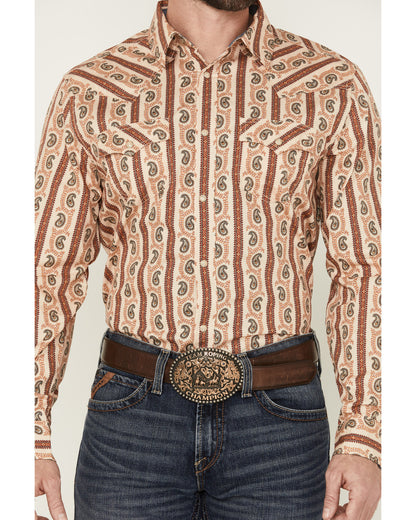 Cody James Men's Stillwell Paisley Print Long Sleeve Snap Western Shir