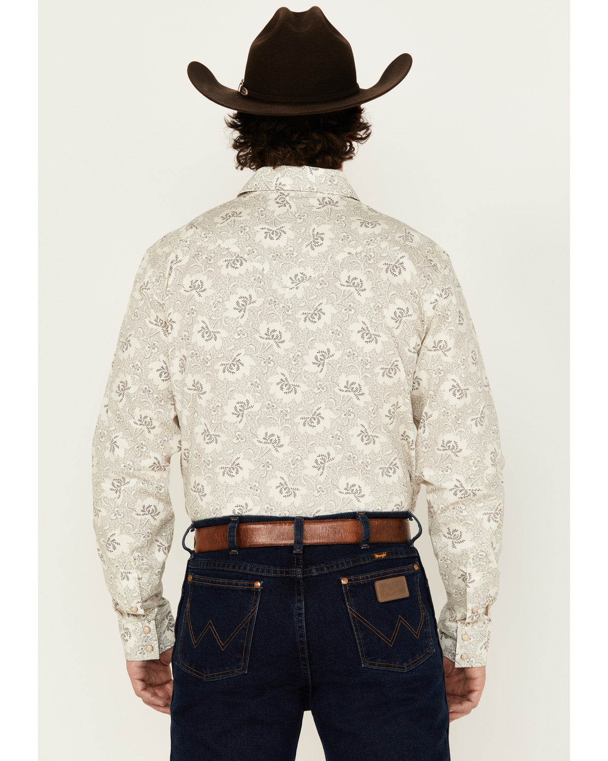 Cody James Men's Treven Floral Print Long Sleeve Snap Western Shirt