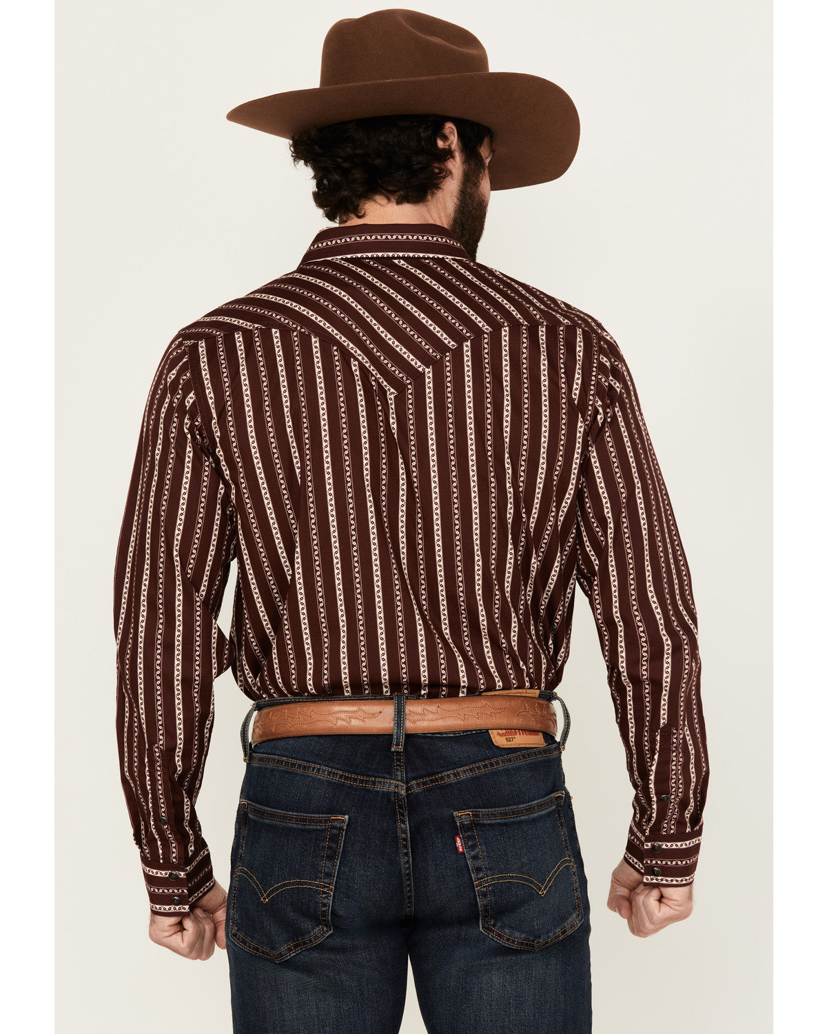Cody James Men's Hansen Vertical Striped Wallpaper Print Long Sleeve S