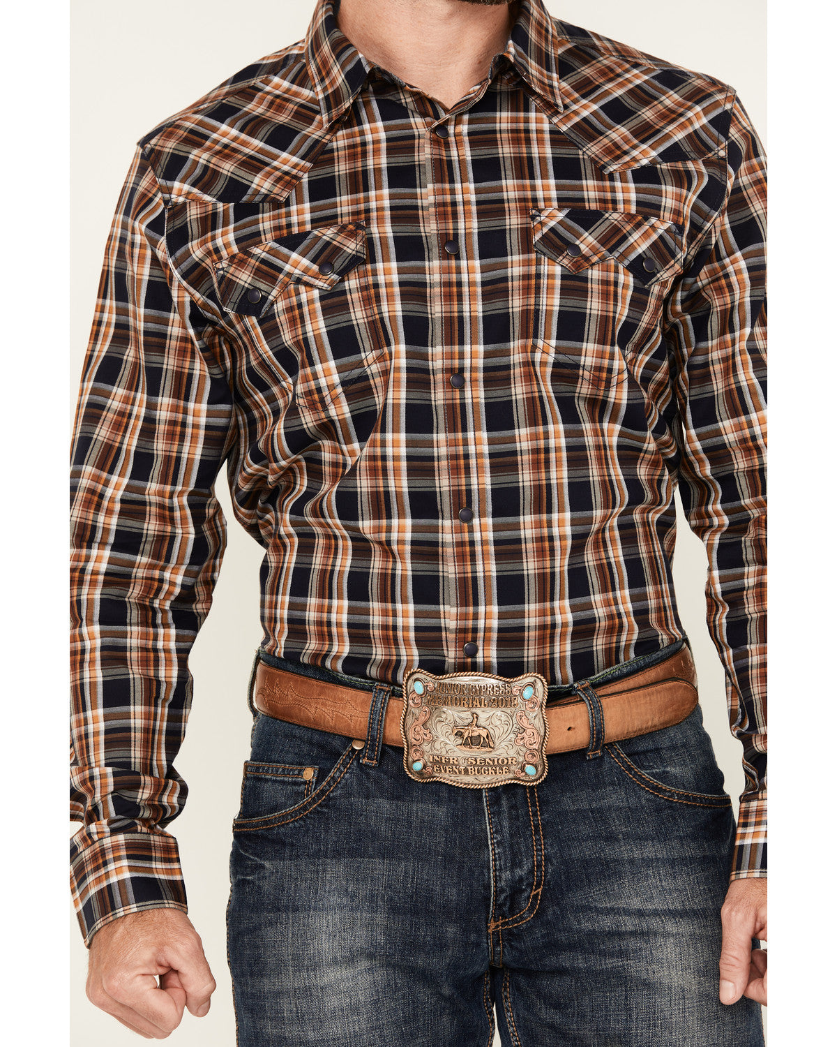 Cody James Men's Winfield Plaid Print Long Sleeve Snap Western Shirt