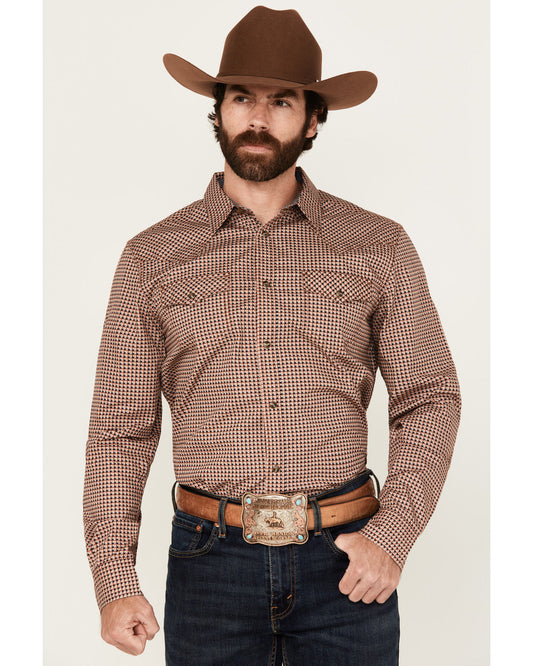 Cody James Men's Ramon Plaid Print Long Sleeve Snap Western Shirt