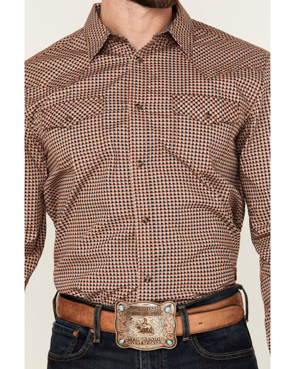 Cody James Men's Ramon Plaid Print Long Sleeve Snap Western Shirt