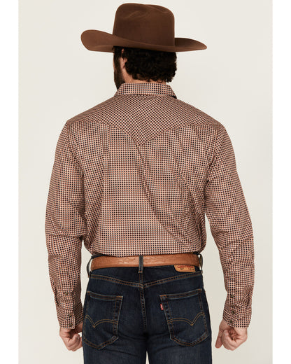 Cody James Men's Ramon Plaid Print Long Sleeve Snap Western Shirt