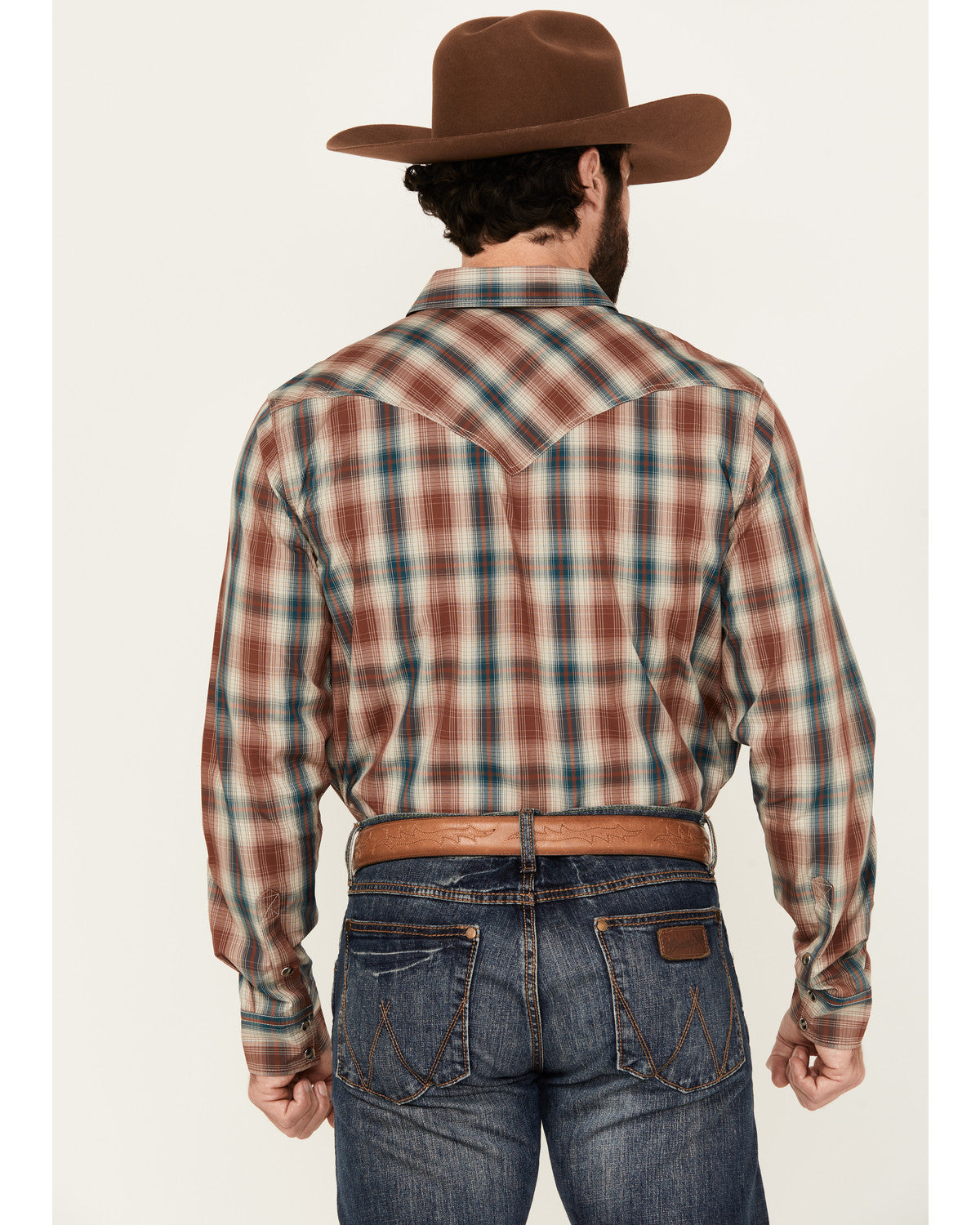 Cody James Men's Ricardo Plaid Print Long Sleeve Snap Western Shirt -