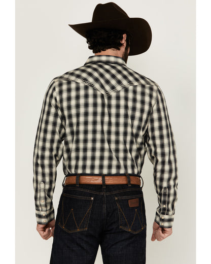 Cody James Men's Rey Plaid Print Long Sleeve Snap Western Shirt
