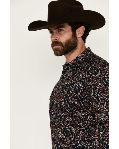 Cody James Men's Take Flight Paisley Print Long Sleeve Snap Western Sh