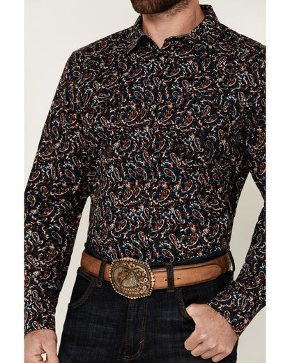 Cody James Men's Take Flight Paisley Print Long Sleeve Snap Western Sh