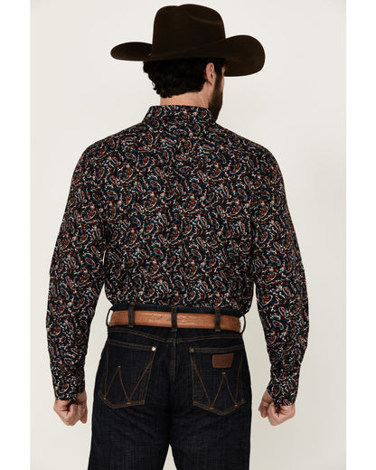 Cody James Men's Take Flight Paisley Print Long Sleeve Snap Western Sh