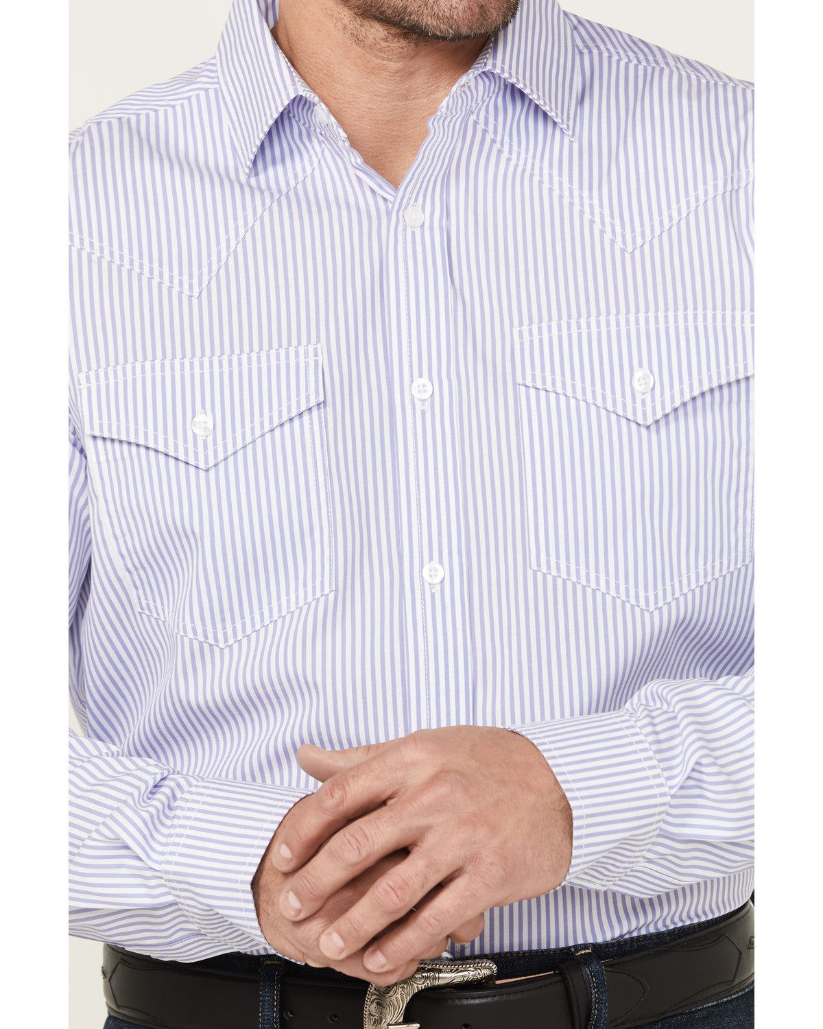 Cody James Black 1978® Men's Condor Striped Print Long Sleeve Button-D