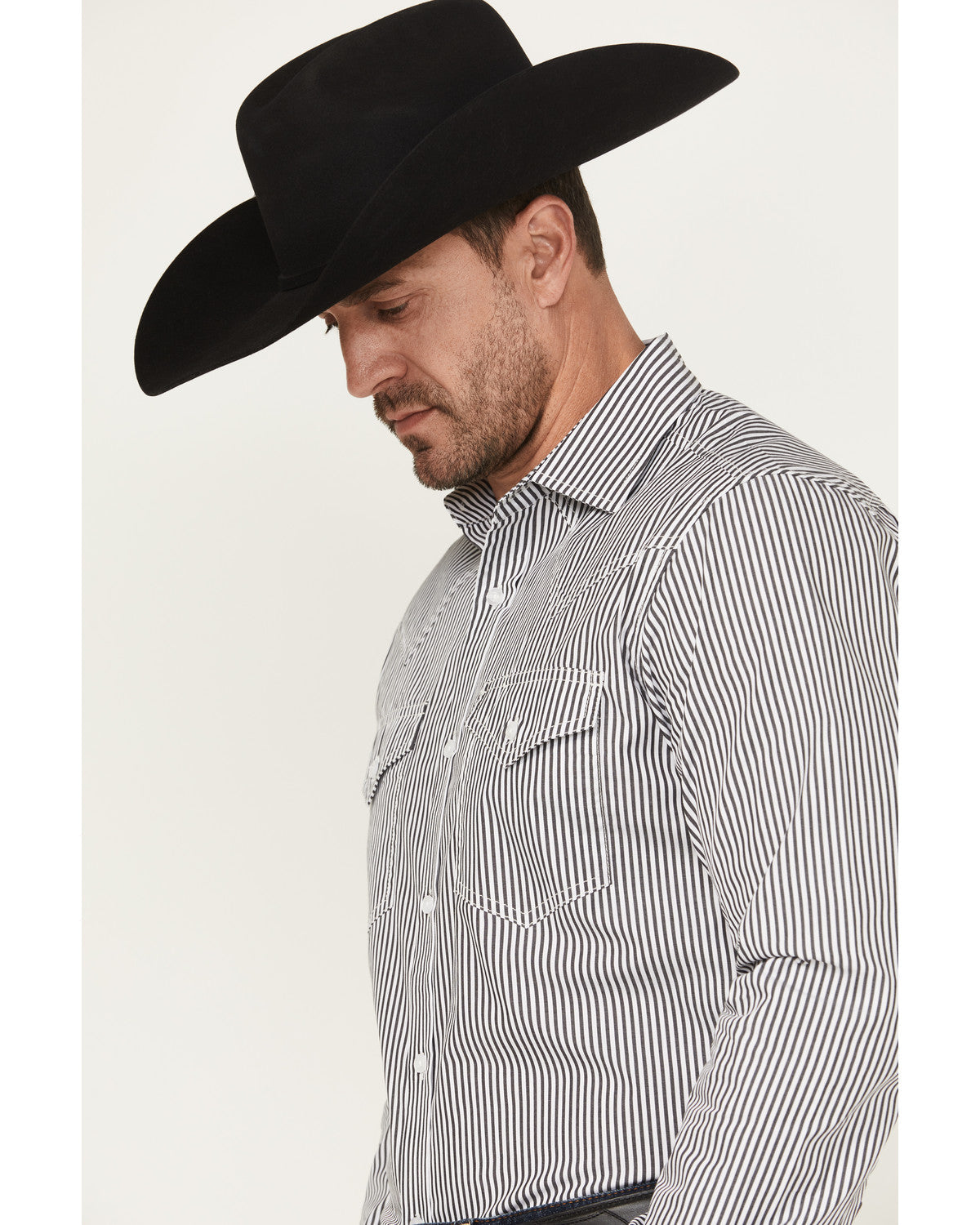 Cody James Black 1978® Men's Condor Striped Print Long Sleeve Button-D