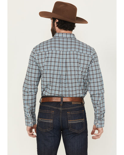 Cody James Men's Bob Plaid Print Long Sleeve Button-Down Western Shirt