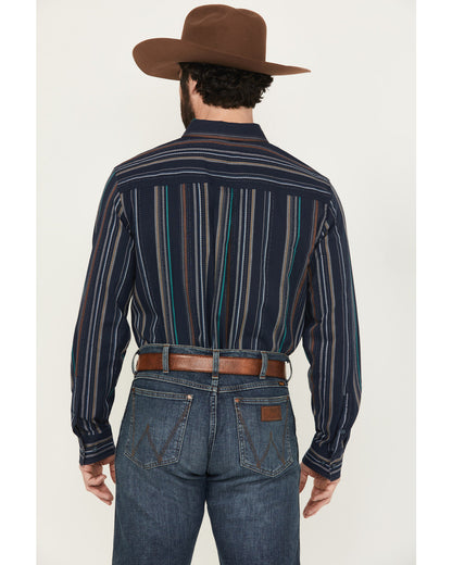 Cody James Men's Blake Striped Long Sleeve Button-Down Stretch Western