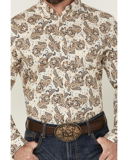 Cody James Men's Kendall Paisley Print Long Sleeve Button-Down Stretch