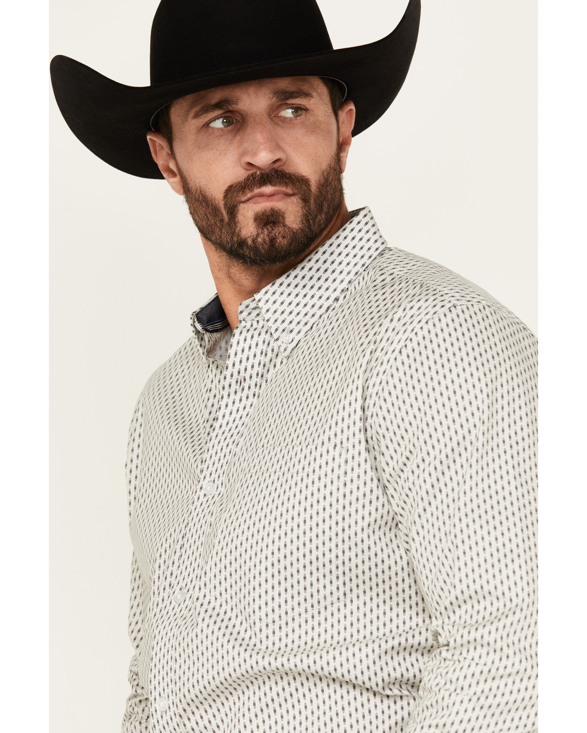 Cody James Men's Stirling Geo Print Long Sleeve Button-Down Stretch We