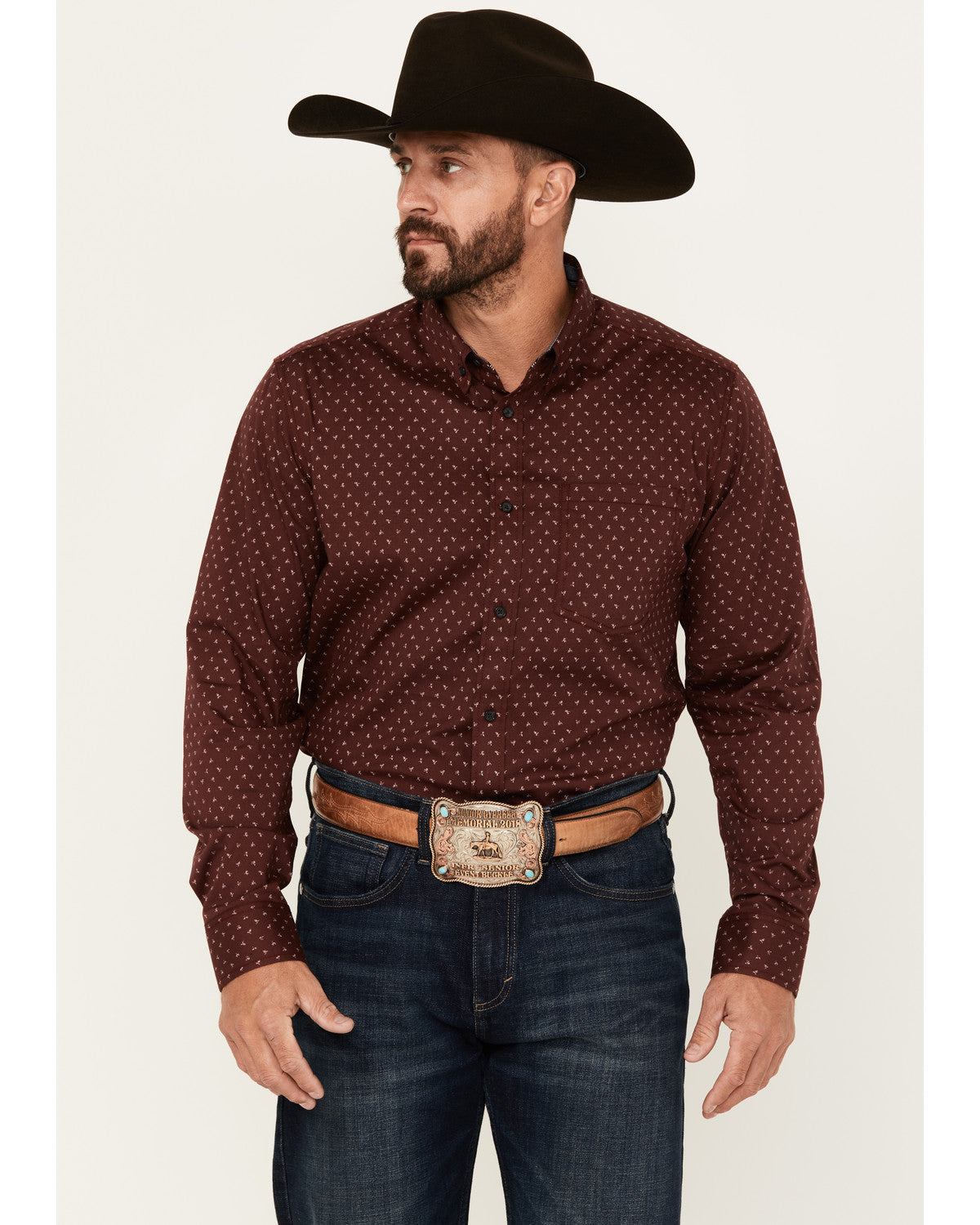Cody James Men's Williams Mini Floral Print Long Sleeve Button-Down St
