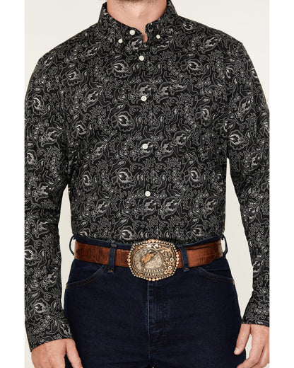 Cody James Men's Parker Paisley Print Long Sleeve Button-Down Stretch