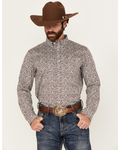 Cody James Men's Country Paisley Print Long Sleeve Button-Down Stretch