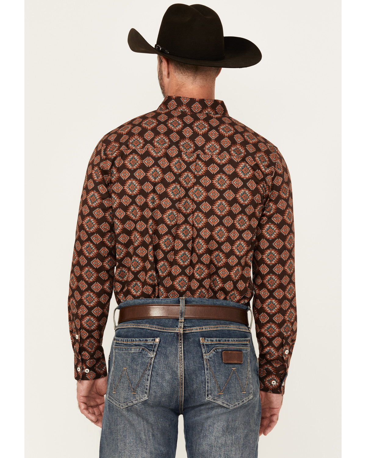 Cody James Men's Bite The Bullet Southwestern Print Long Sleeve Button