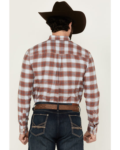 Cody James Men's Rush Plaid Print Long Sleeve Button-Down Stretch West