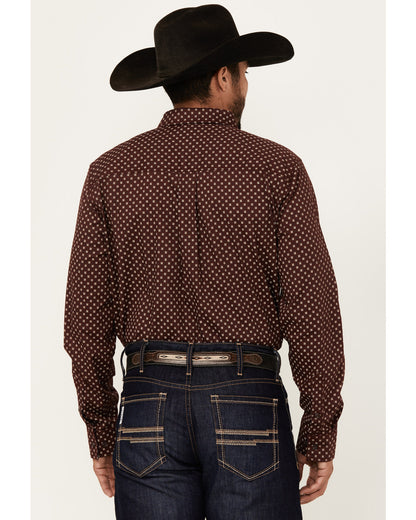 Cody James Men's Big Deal Geo Print Long Sleeve Button-Down Stretch We