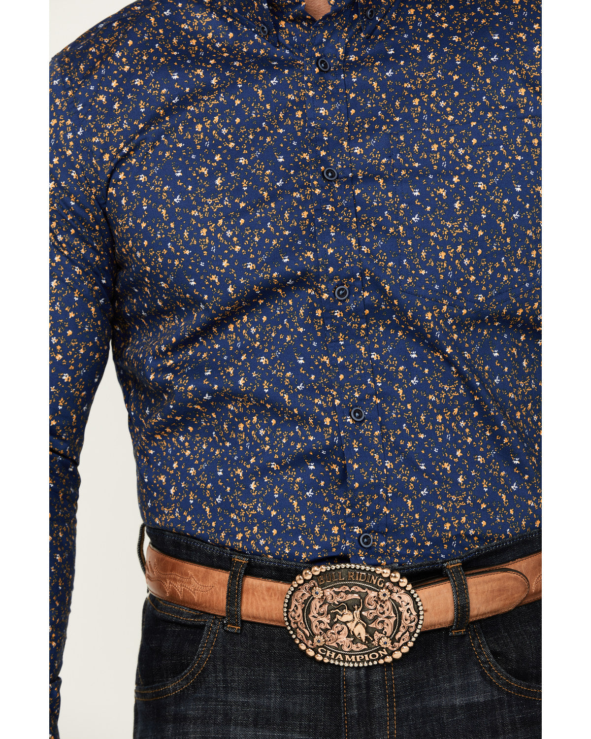 Cody James Men's Meadowlark Floral Print Long Sleeve Button-Down Stret