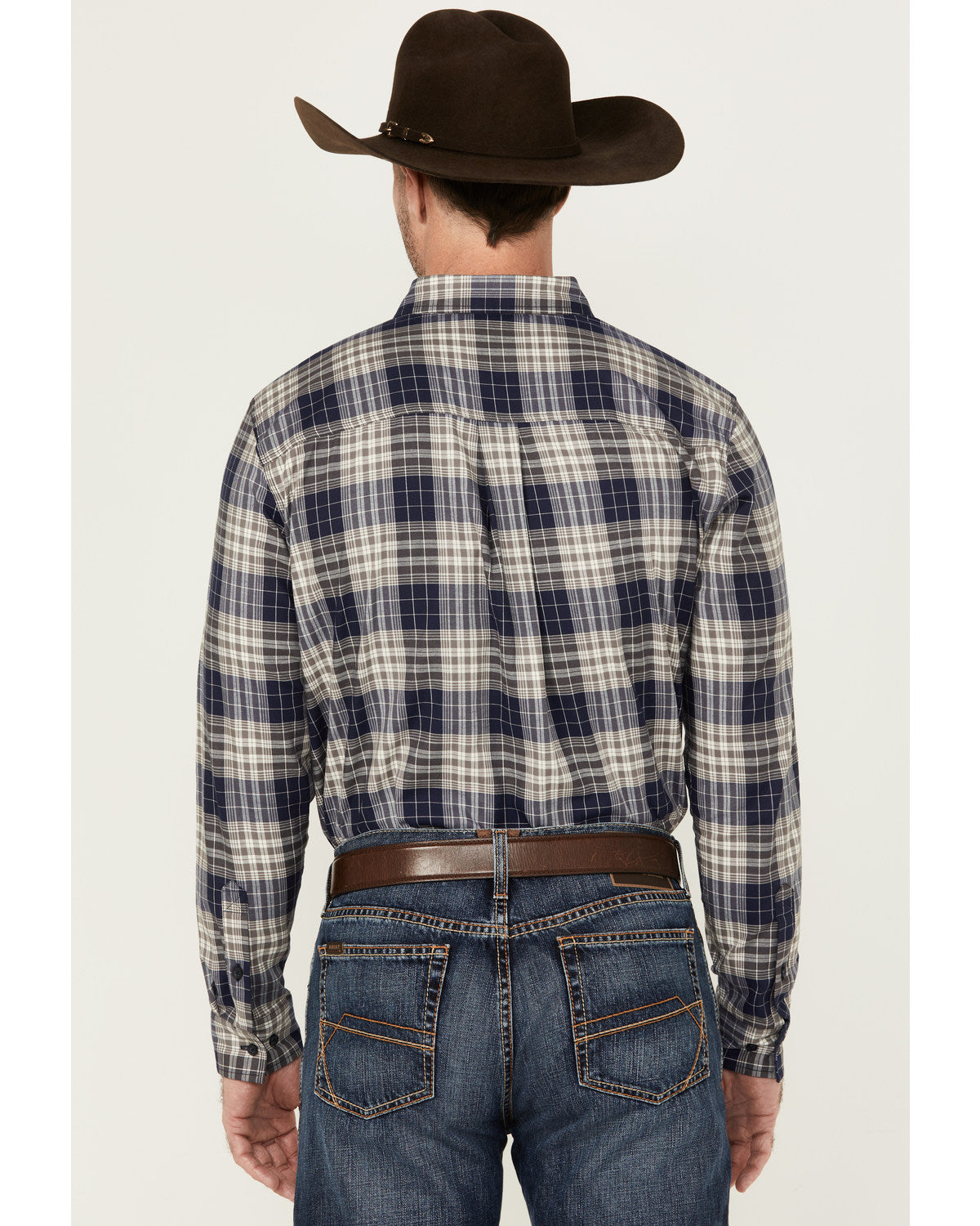 Cody James Men's Howdy Plaid Print Long Sleeve Button-Down Stretch Wes