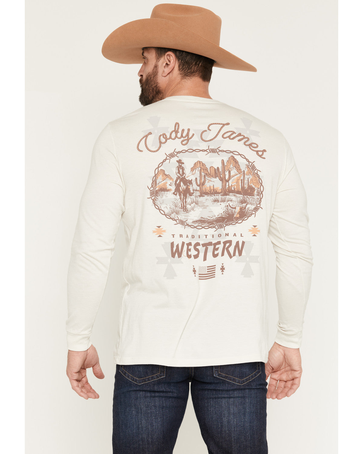 Cody James Men's Wild West Long Sleeve Graphic T-Shirt