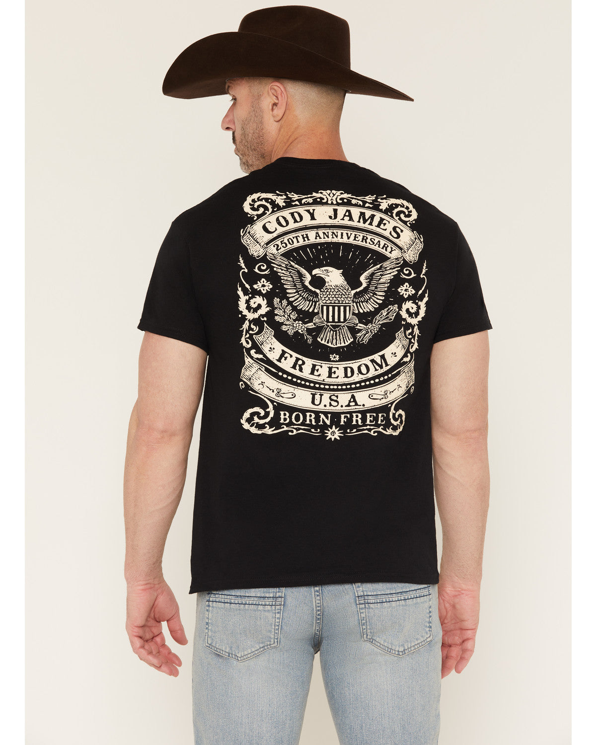 Cody James Men's Freedom America 250 Short Sleeve Graphic T-Shirt