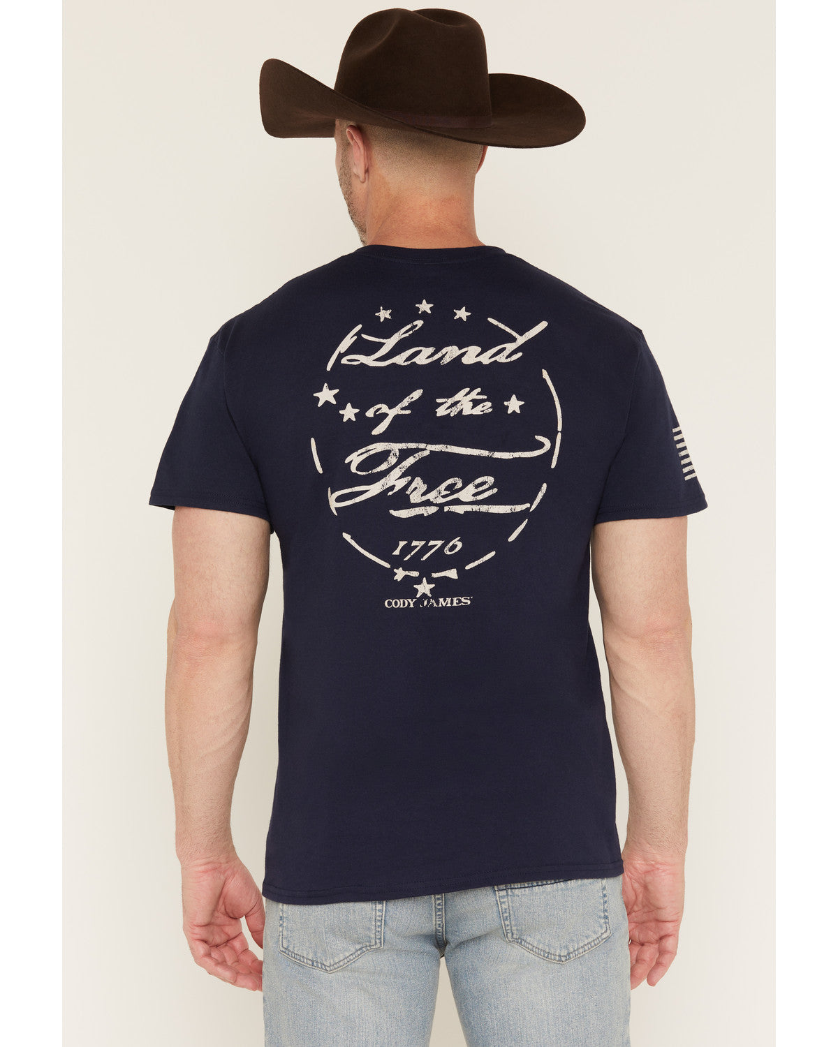 Cody James Men's America 250 Land of the Free Short Sleeve Graphic T-S