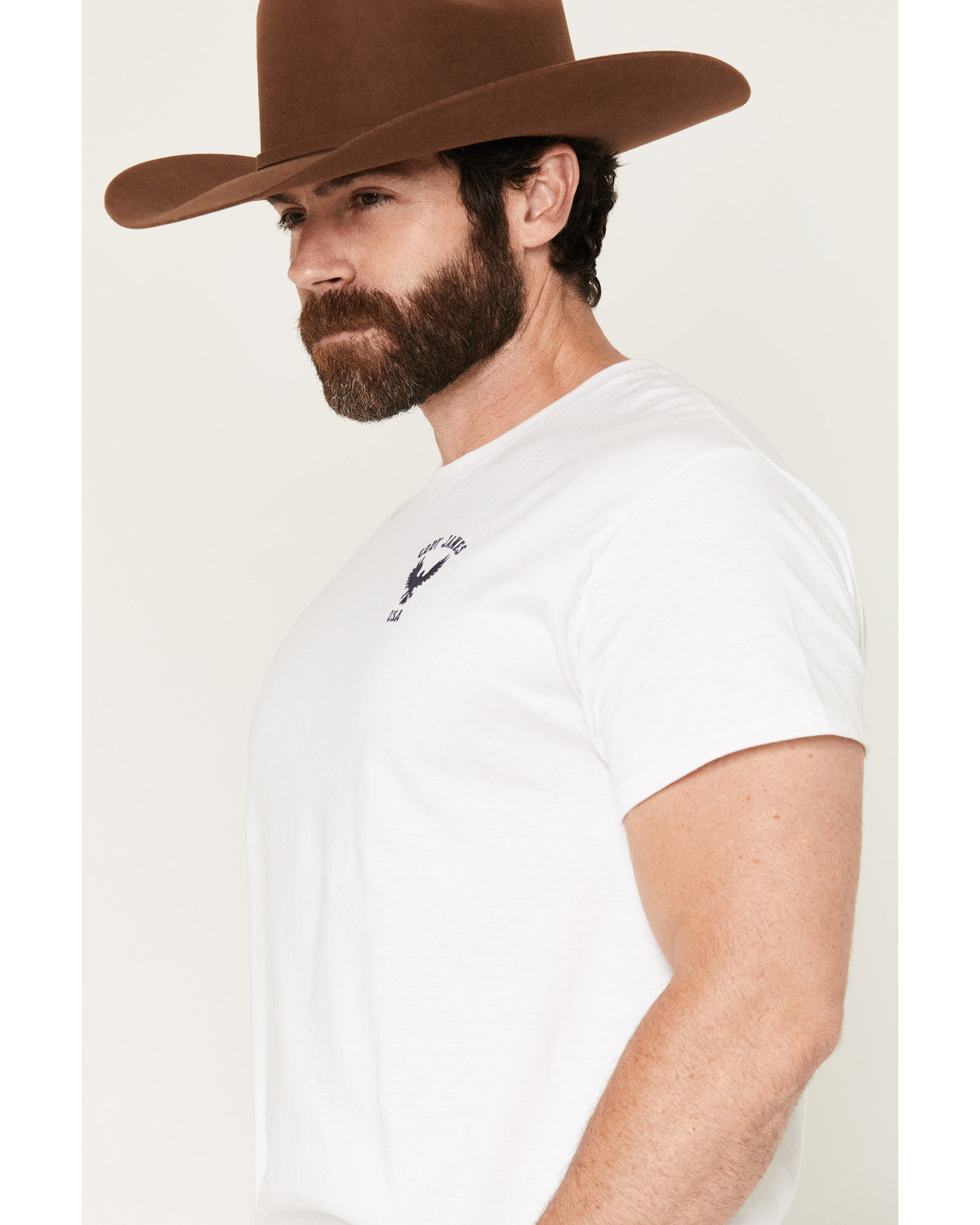 Cody James Men's USA Eagle Embroidered Short Sleeve Graphic T-Shirt