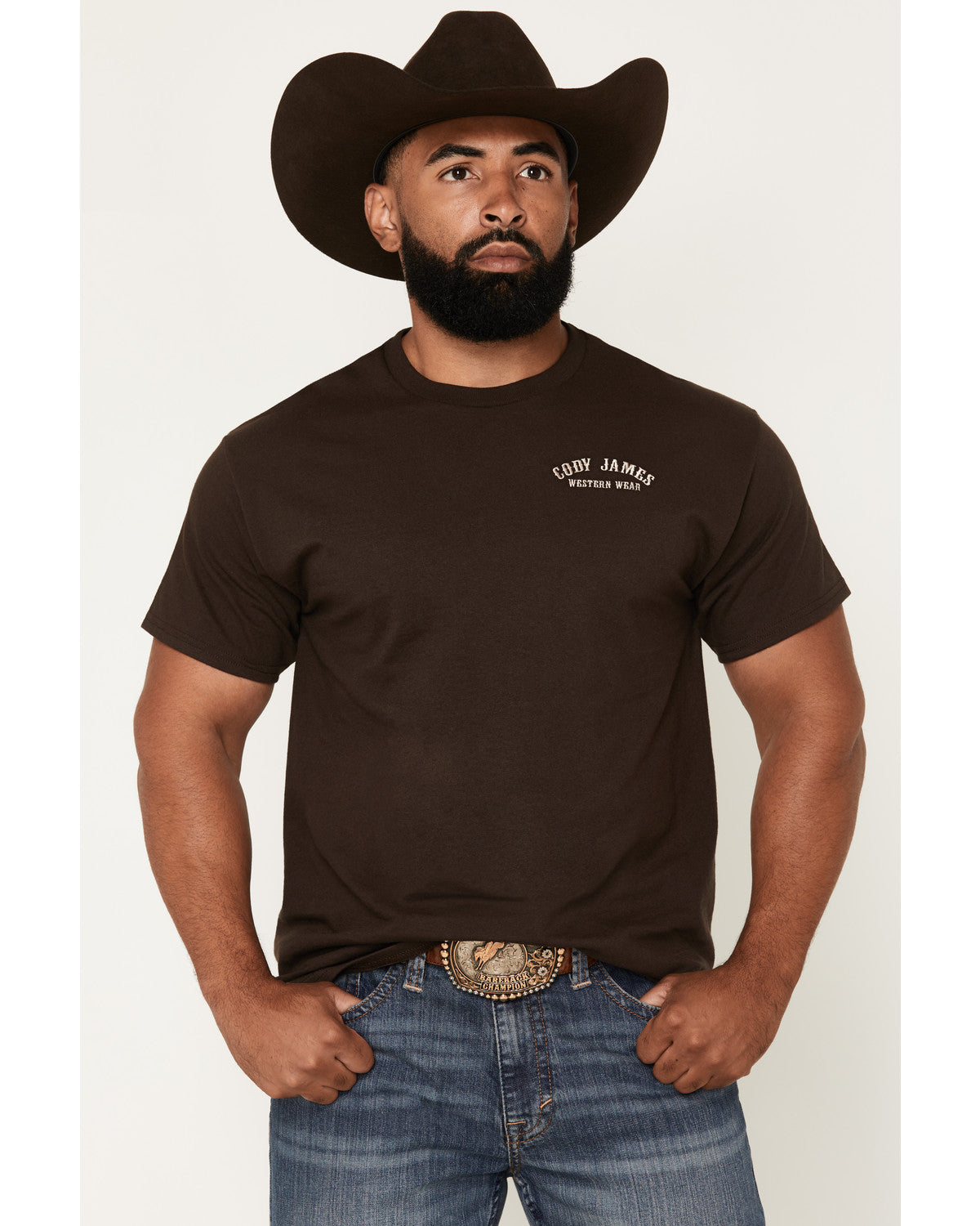 Cody James Men's Embroidered Text Short Sleeve Graphic T-Shirt