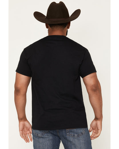Cody James Men's Skull and Snake Embroidered Short Sleeve Graphic T-Sh