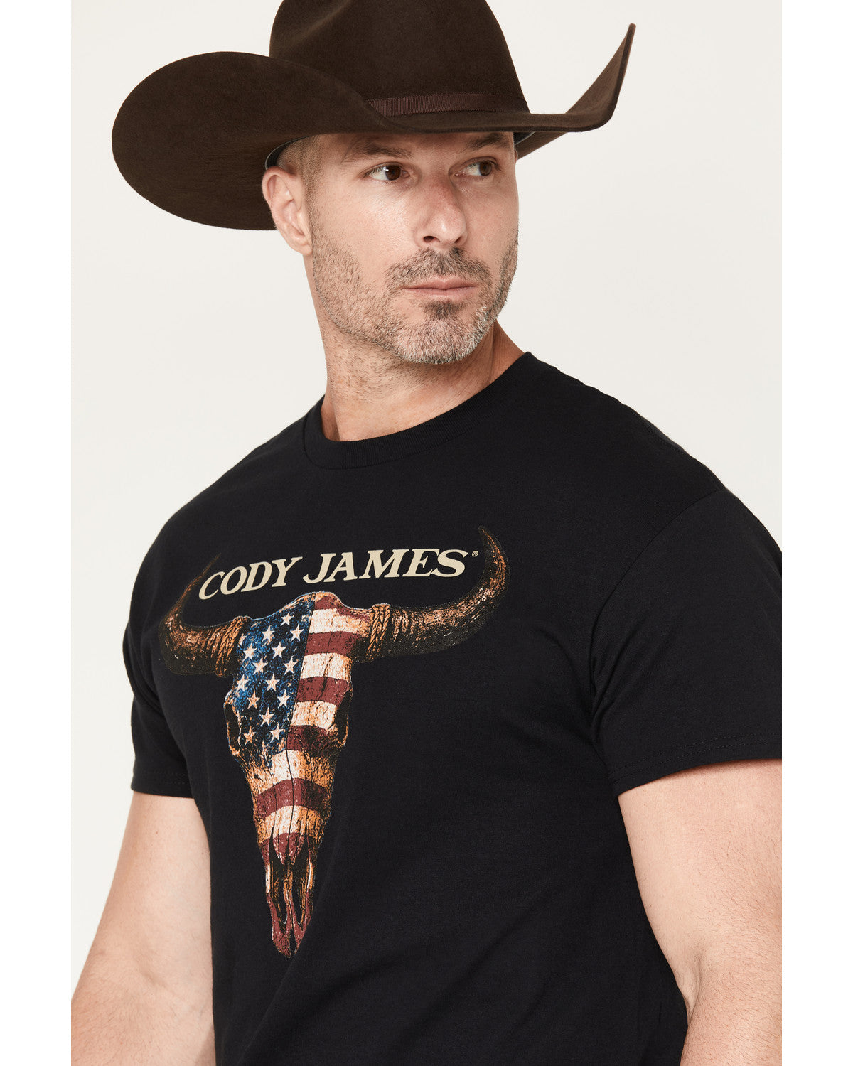 Cody James Men's Americana Steer Short Sleeve Graphic T-Shirt