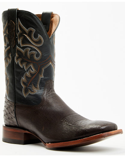 Cody James Men's Exotic Ostrich Western Boots - Broad Square Toe