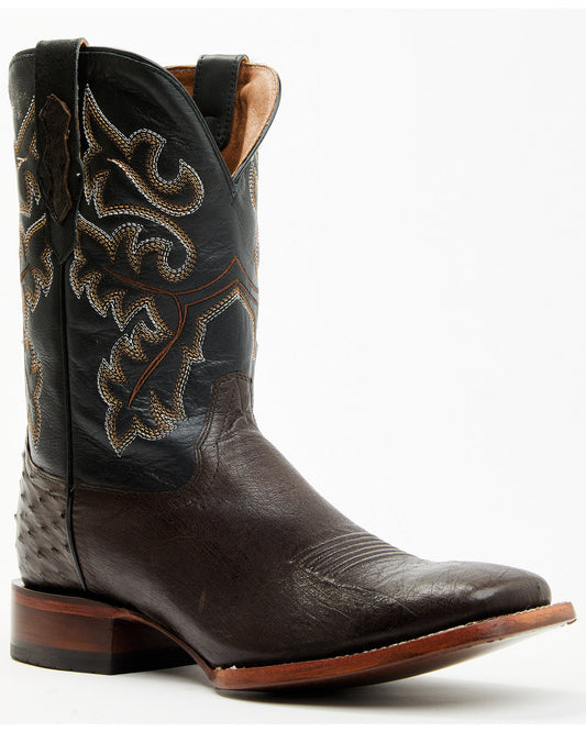 Cody James Men's Exotic Ostrich Western Boots - Broad Square Toe