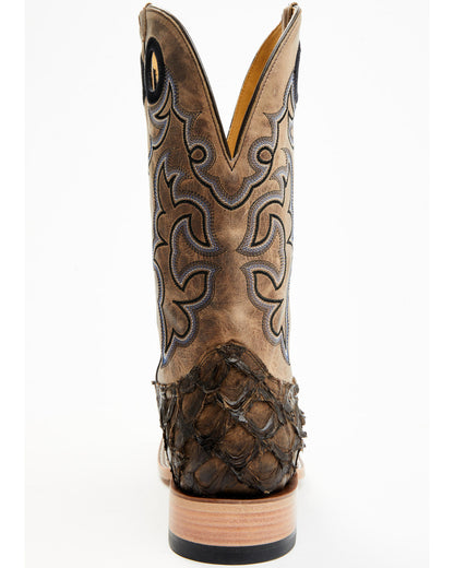Cody James Men's Exotic Pirarucu Western Boots - Broad Square Toe