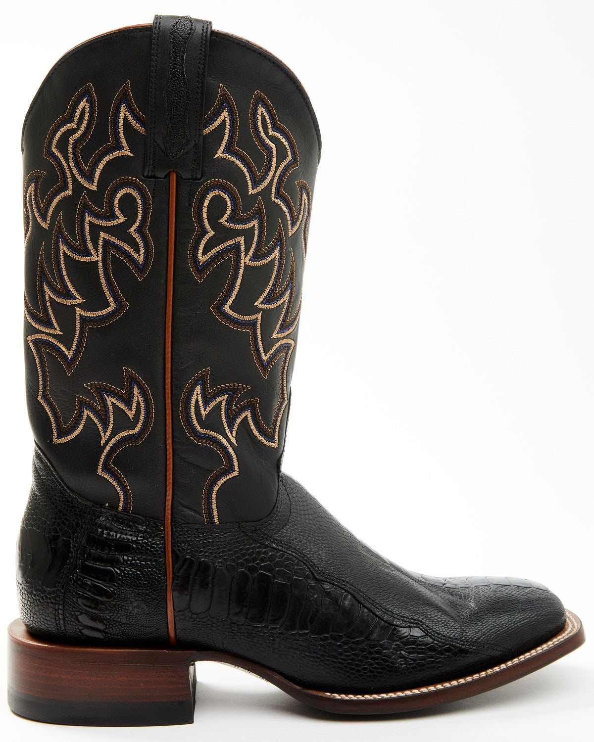 Cody James Men's Exotic Ostrich Leg Western Boots - Broad Square Toe