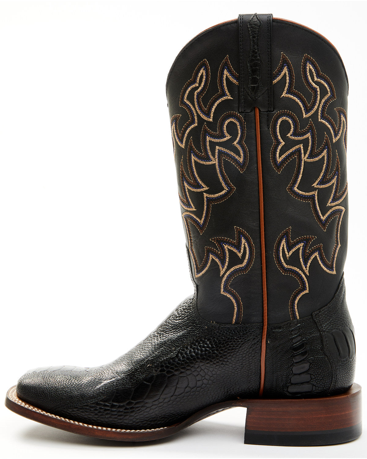 Cody James Men's Exotic Ostrich Leg Western Boots - Broad Square Toe