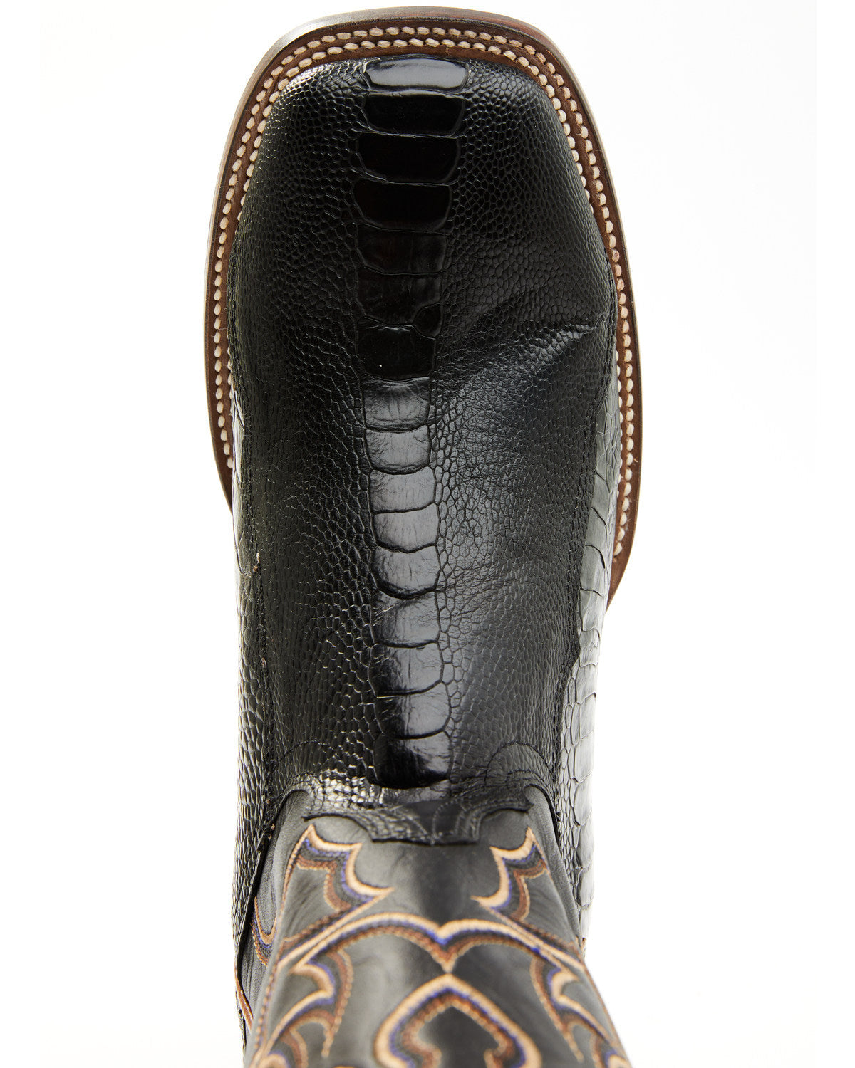 Cody James Men's Exotic Ostrich Leg Western Boots - Broad Square Toe